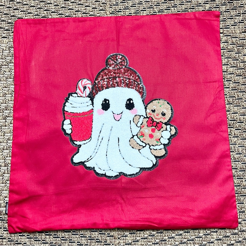 Christmas Ghost Pillow Cover 18x18 – Kawaii Christmas